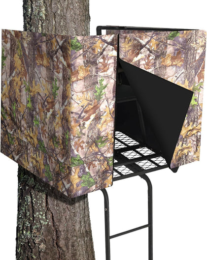 Hunting Tree Stand Camo Blinds Cover with Zipper(Frames Not Included) | Tear Resistant Weatherproof Oxford Fabric