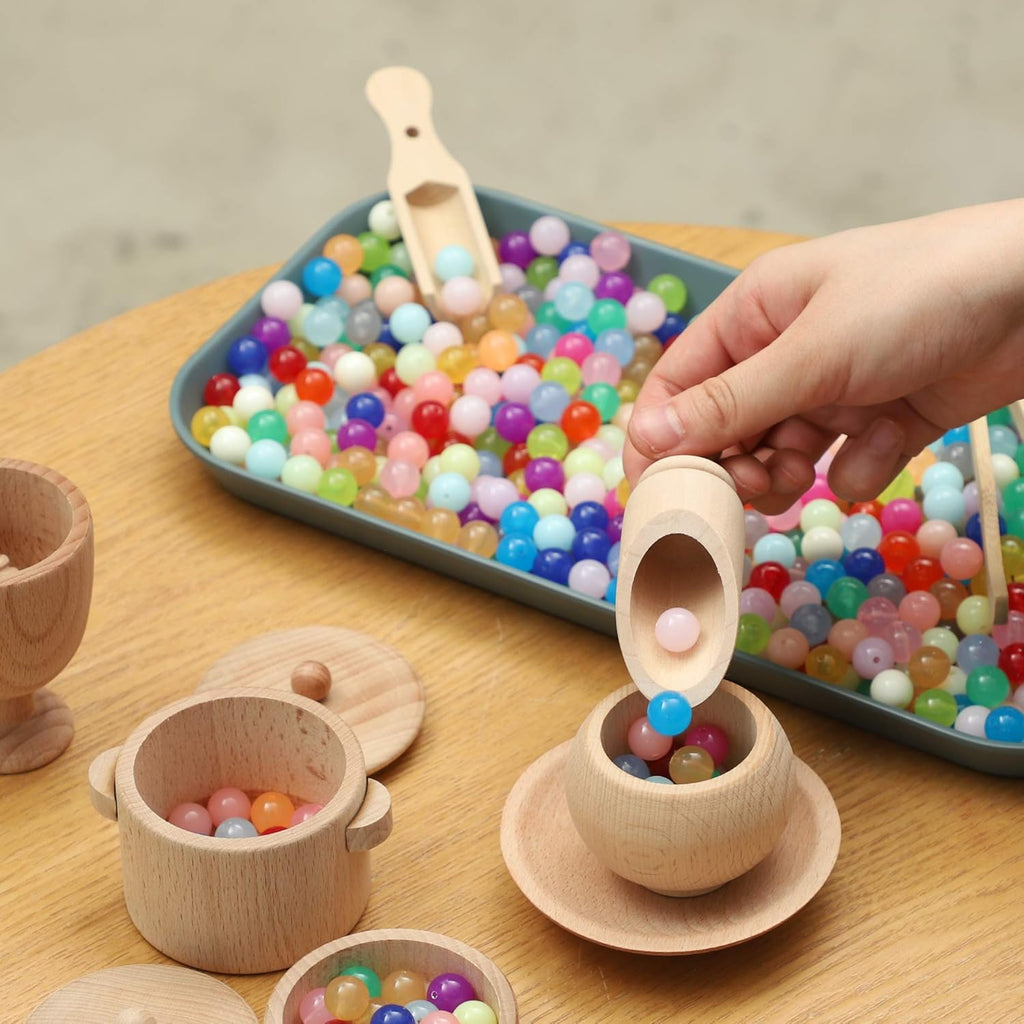 Sensory Bin Tools – Montessori Fine Motor Skills Learning Set for Toddlers and Kids Pretend Play [9 PC] Kitchen
