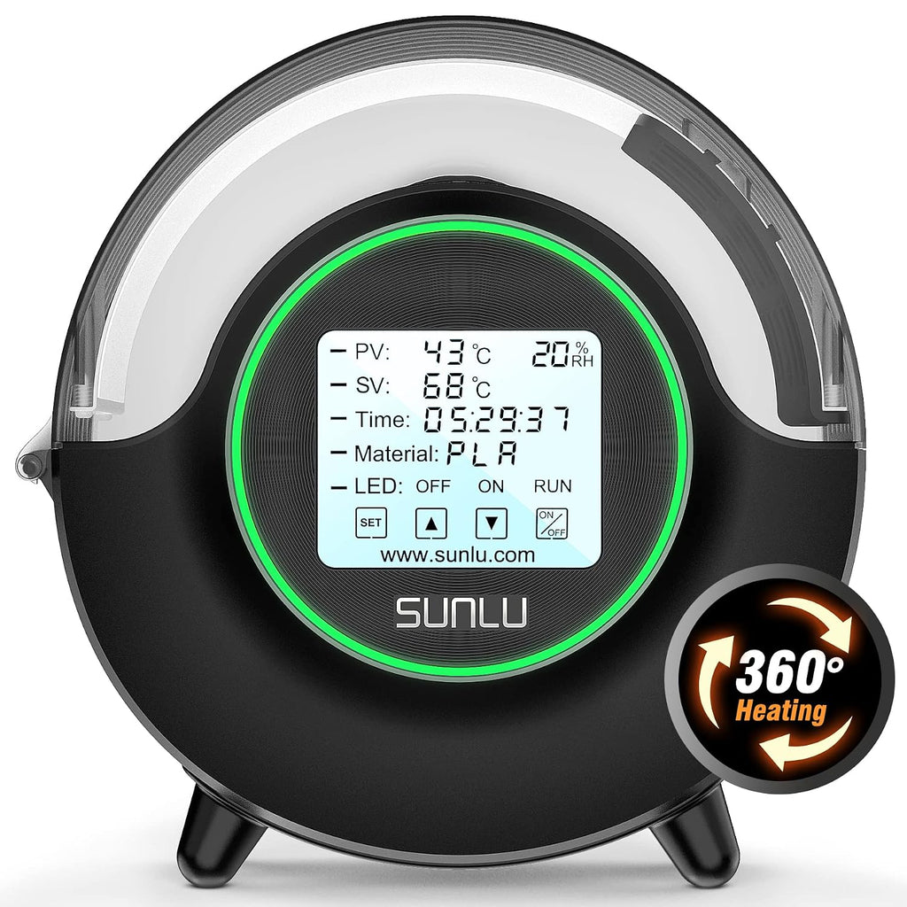 Filament Dryer S2, Black | 70℃ Max Temperature,Large screen control,Filament Storage Filament Dryer Box