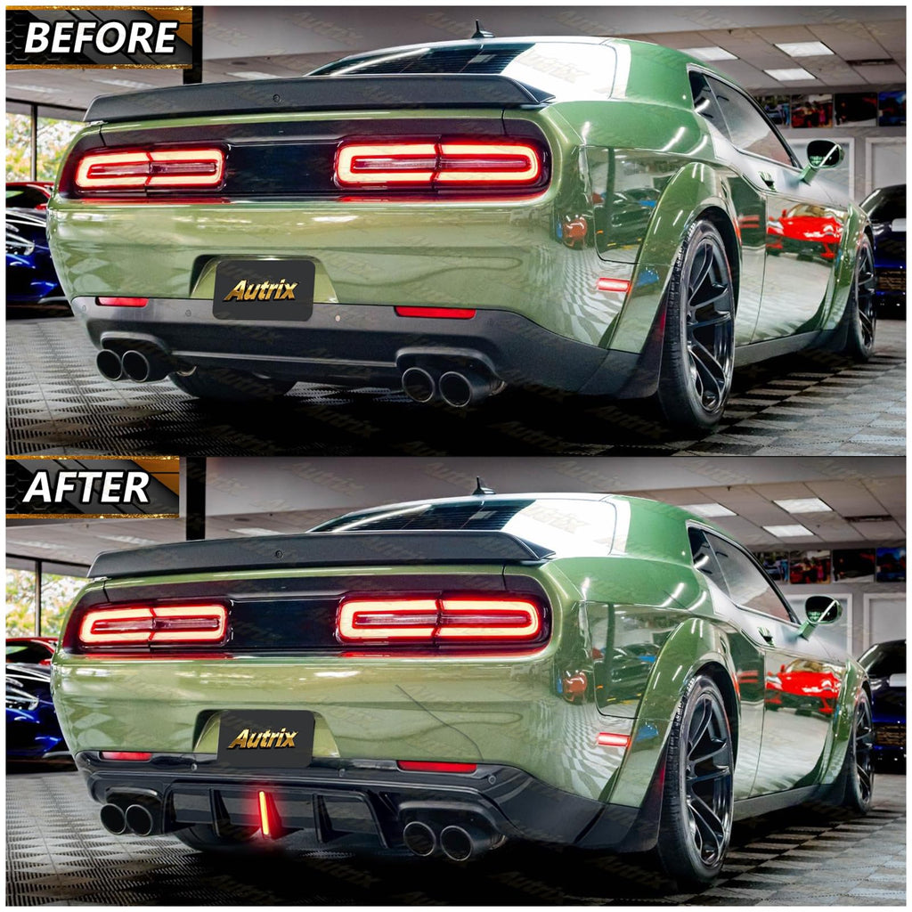Autrix Rear Diffuser Compatible with 2015-2023 Dodge Challenger w/LED Light