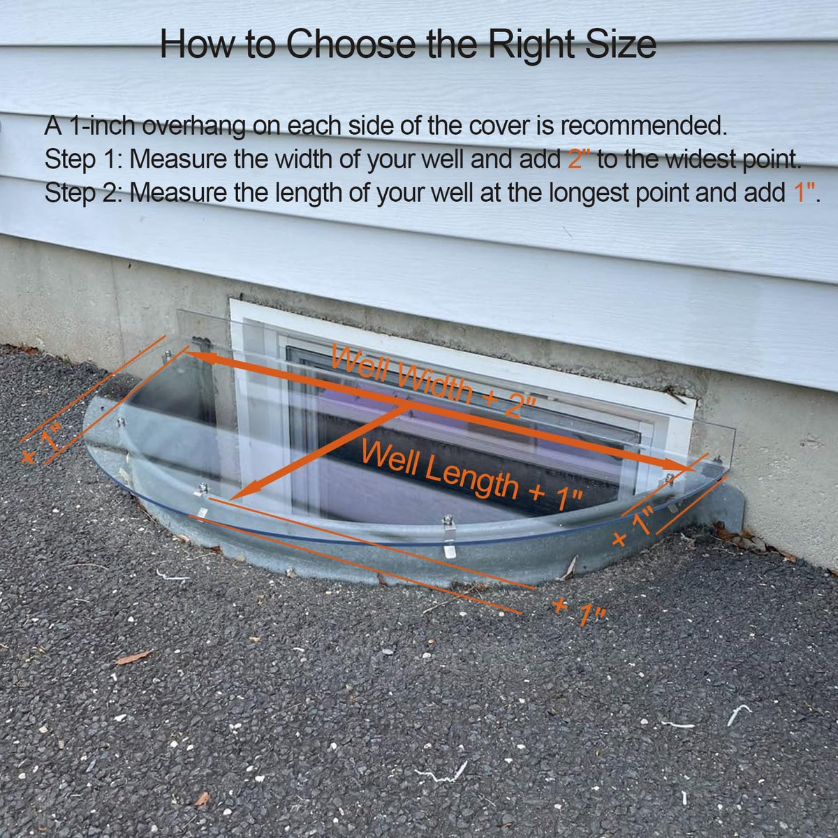Polycarbonate Window Well Covers Outside, Basement Window Well Cover, Heavy Duty Clear Plastic Window Guard, UV