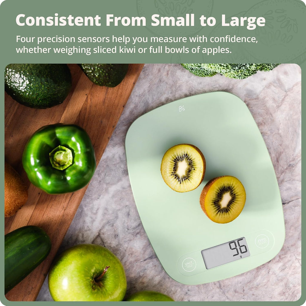 Food Scale, Slim & Compact Build, 1g Precision (Sage Green)