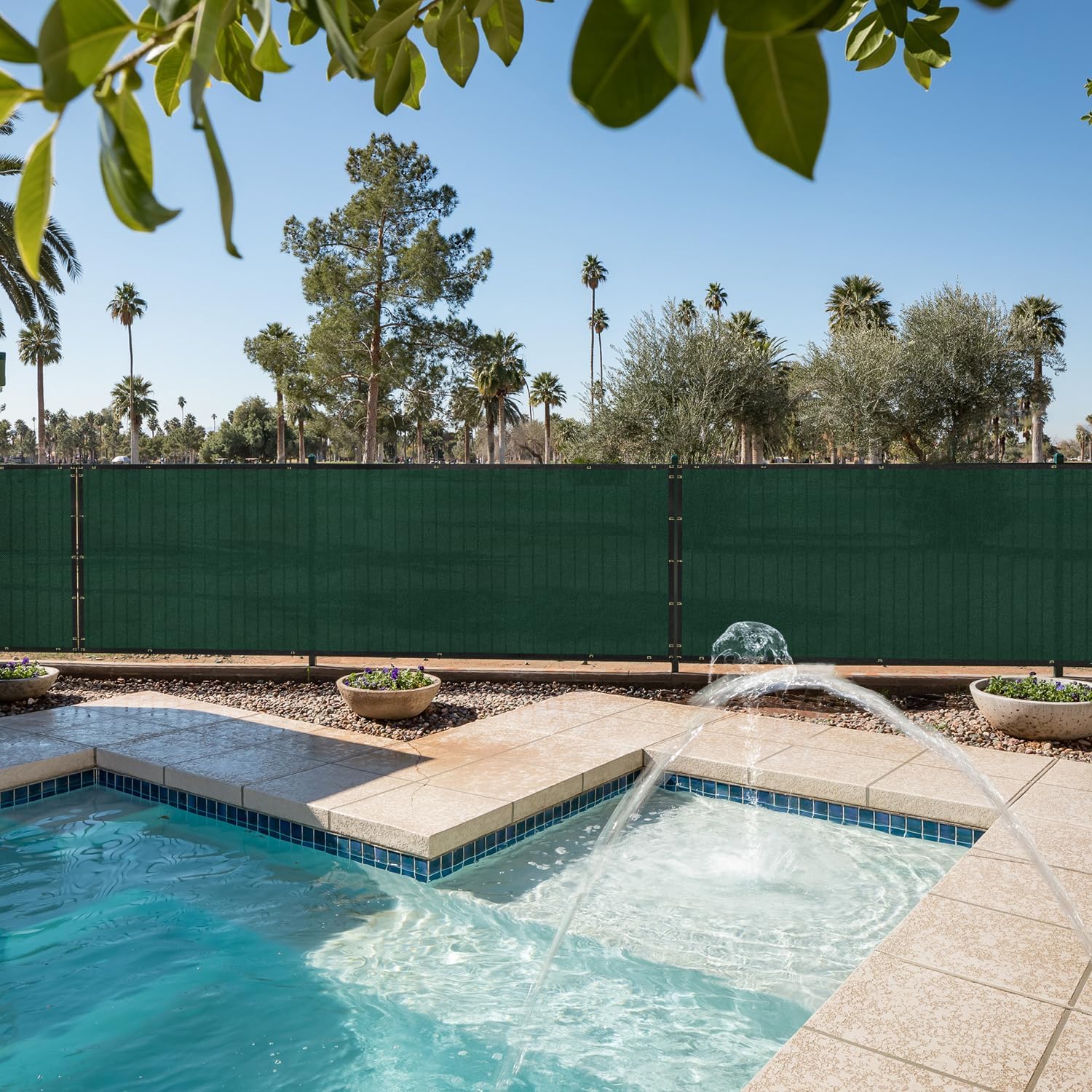 Sunrise 6' x 40' Privacy Fence Screen with Grommets, Outdoor Windscreen Fence Covering Privacy Screen UV Blockage for