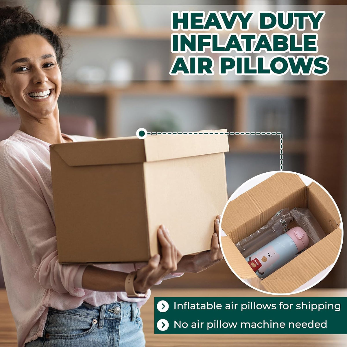 330 Count 4x8 Inflatable Air Pillows for Shipping