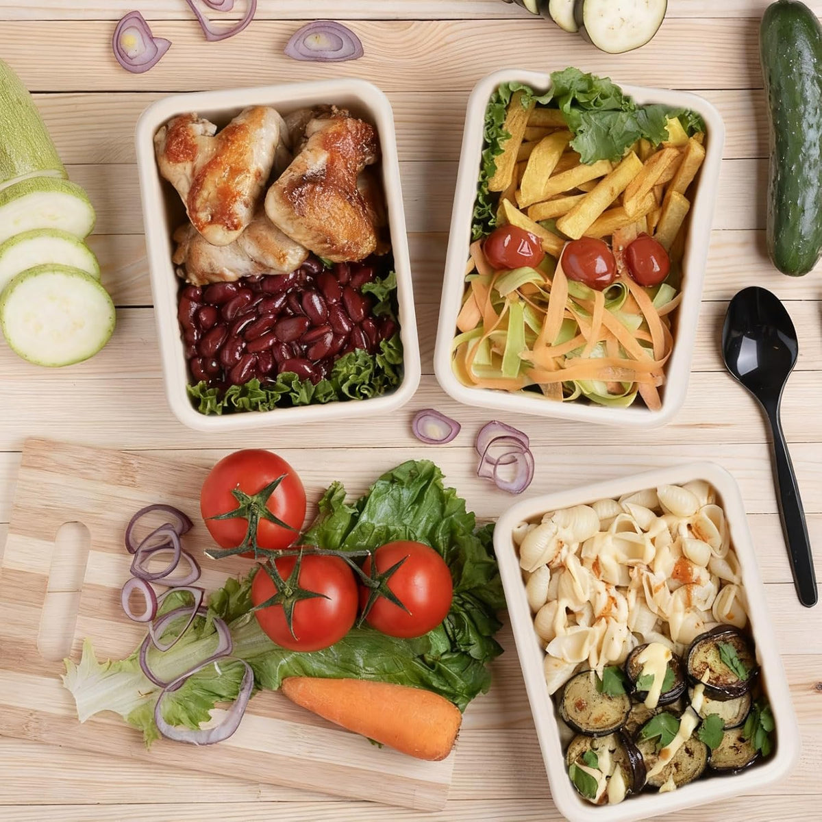 24 oz Disposable Food Containers with Lids 50 Pack Sugarcane Pulp Food Prep Containers Biodegradable Lunch Take out