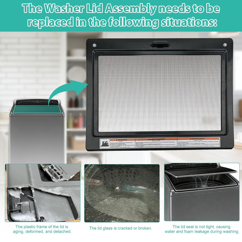 W11101059 Lid Assembly Compatible with Whirlpool Washer Lid WTW8040DW4