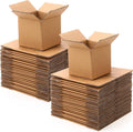 50 Pack Small Shipping Boxes 4x4x4 Inch Brown Cardboard