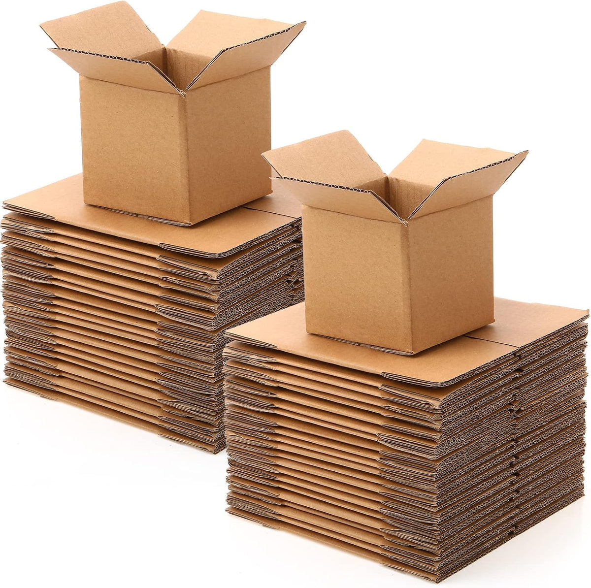 50 Pack Small Shipping Boxes 4x4x4 Inch Brown Cardboard