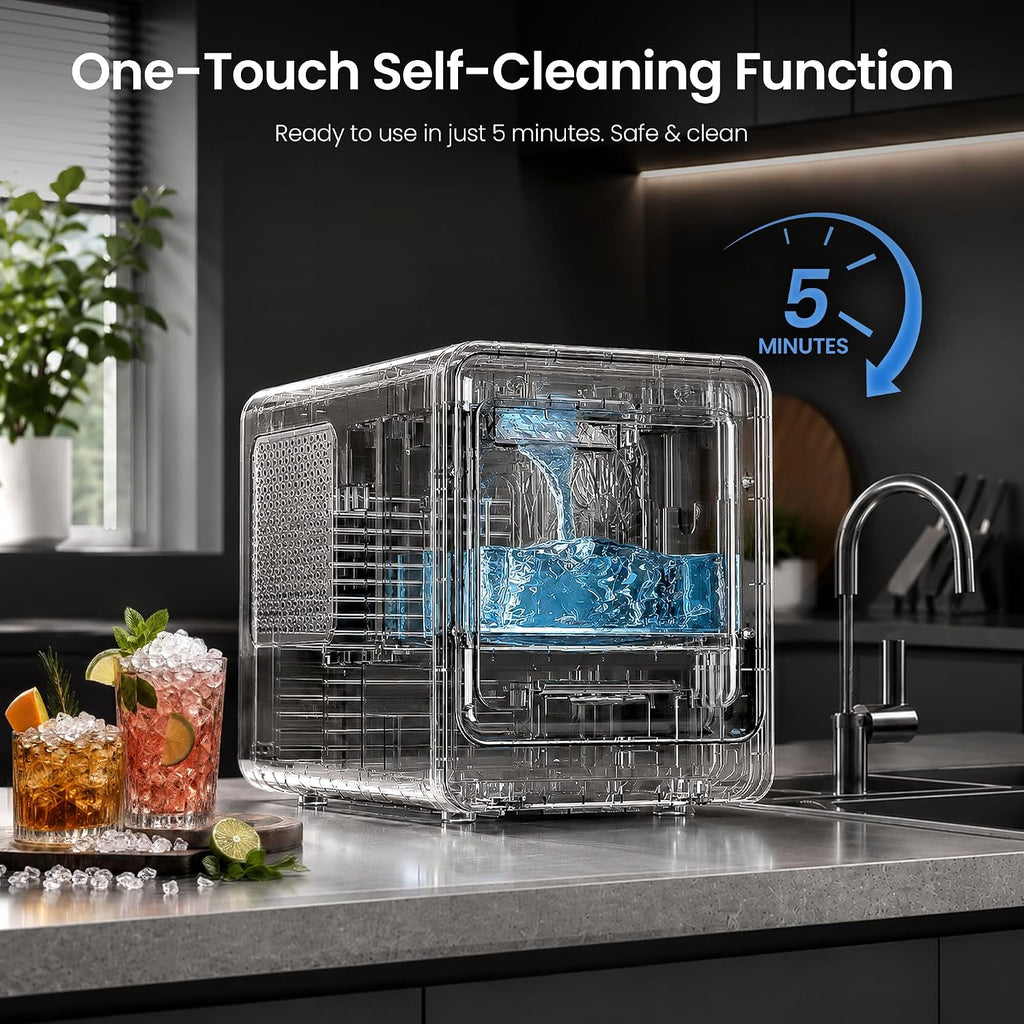 Nugget Ice Maker Countertop, 35 lbs/24H, Ice in 4 Mins