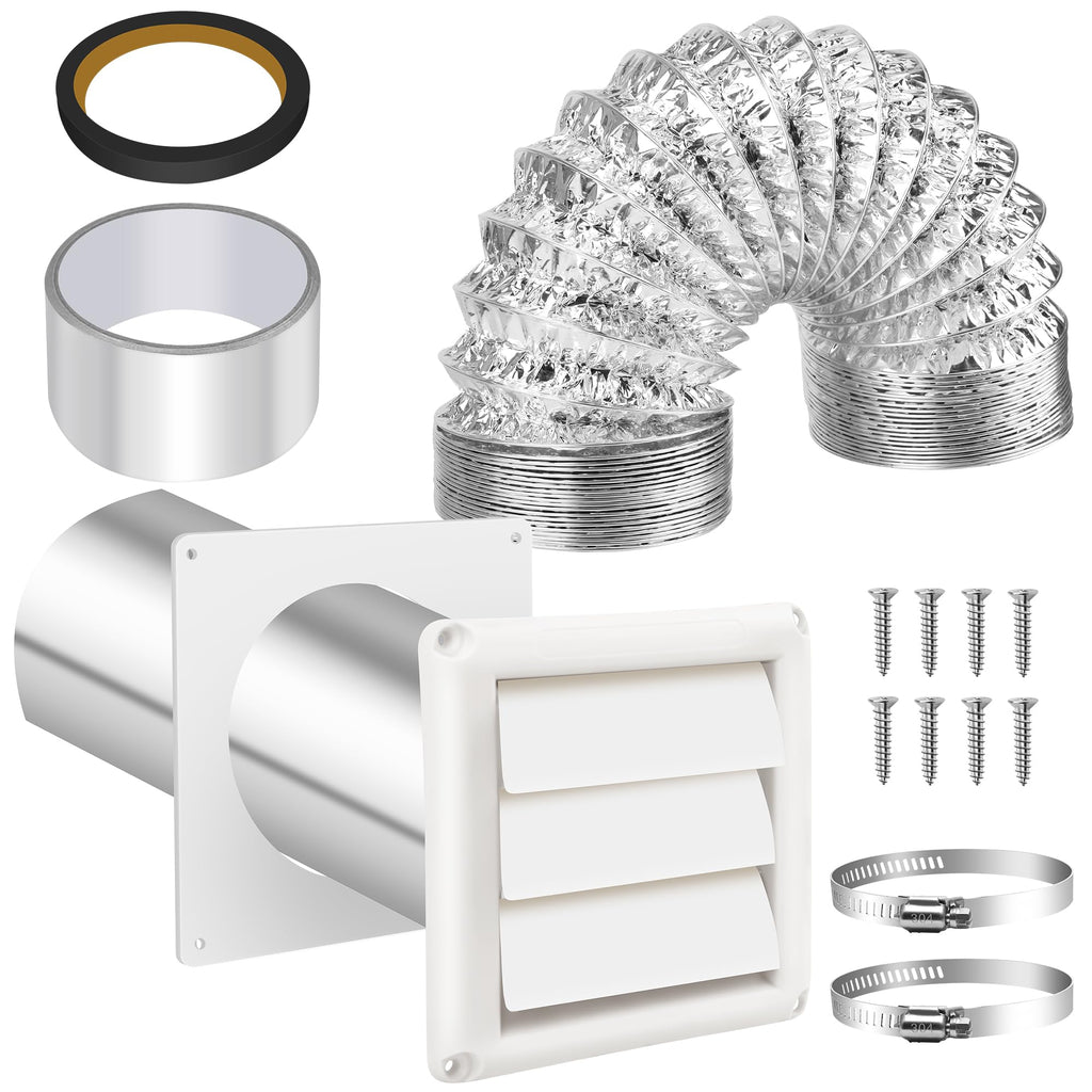 Coldairsoap 4 Inch Dryer Vent Kit Through Wall