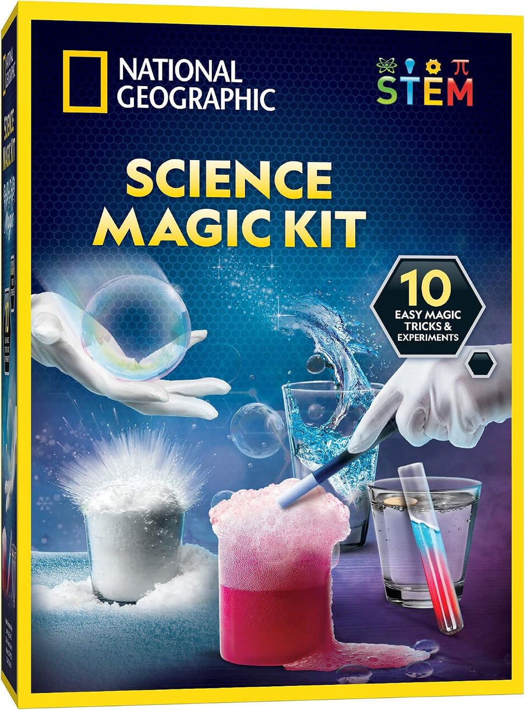 National Geographic Magic Chemistry Set with 10 Tricks for Kids Ages 8-12 | Science Experiments, STEM Projects