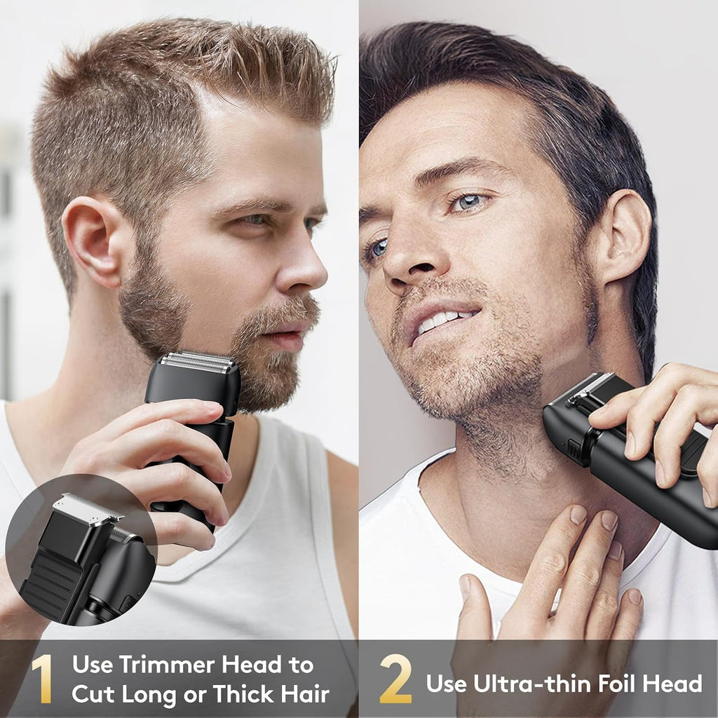 Foil Shaver for Men, Electric Razor with Smooth Close Shaving | 150-Min Runtime, Wet Dry Electric Shaver for Men with