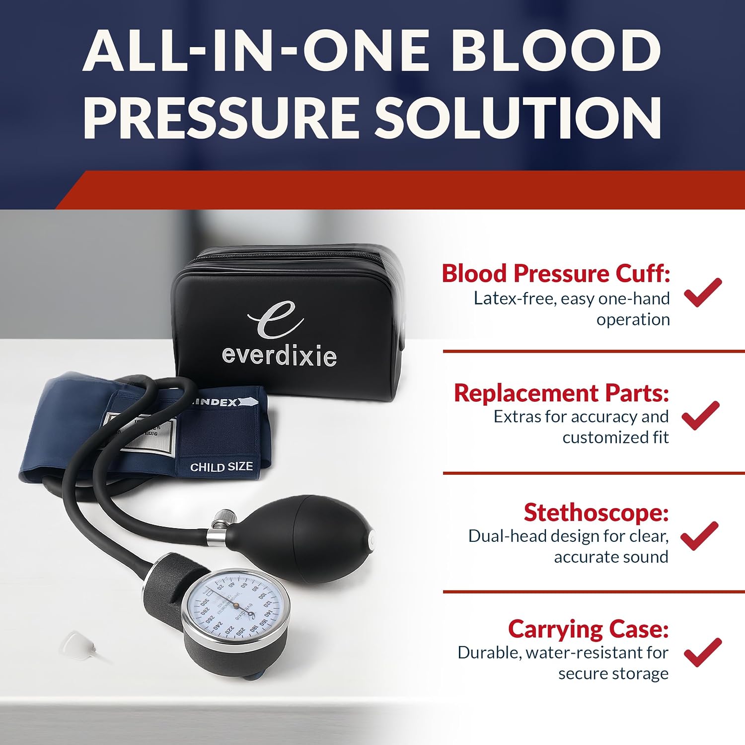 Aneroid Sphygmomanometer Blood Pressure Cuff – Pediatric Size