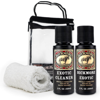 Exotic Leather Cleaner & Conditioner Kit for Reptile, Ostrich, Shark & More