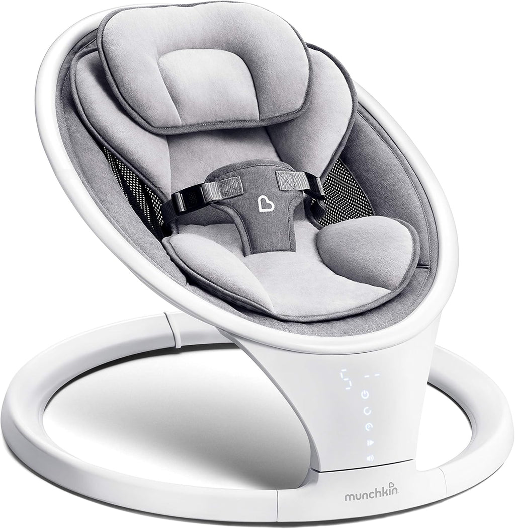 Electric Baby Swing, Portable and Lightweight, Bluetooth Enabled Infant Rocker with Natural Sway in 5 Ranges of