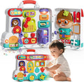Montessori Busy Board Toys for 1 Year Old Boy, 1 Year Old Boy Birthday Gift, 54-in-1 English & Spanish Baby Busy