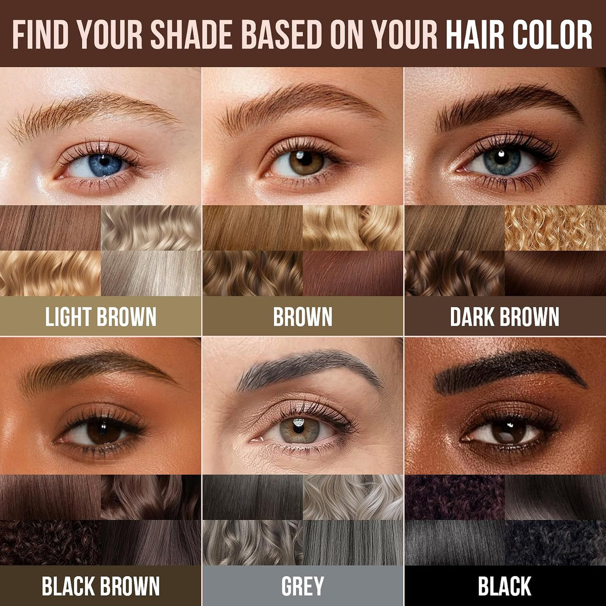 Eyebrow Pen for Women & Men, Natural Hair-Like Brows, Dark Brown