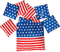 Patriotic Cornhole Stars & Stripes Bean Bags with Drawstring Bag - 6" Bean Bags with 12" Drawstring Bag (Set of 9)