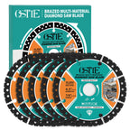 OSTTE 5Pcs 4.5" Cut Off Wheel Diamond Saw Blades, Multi Purpose