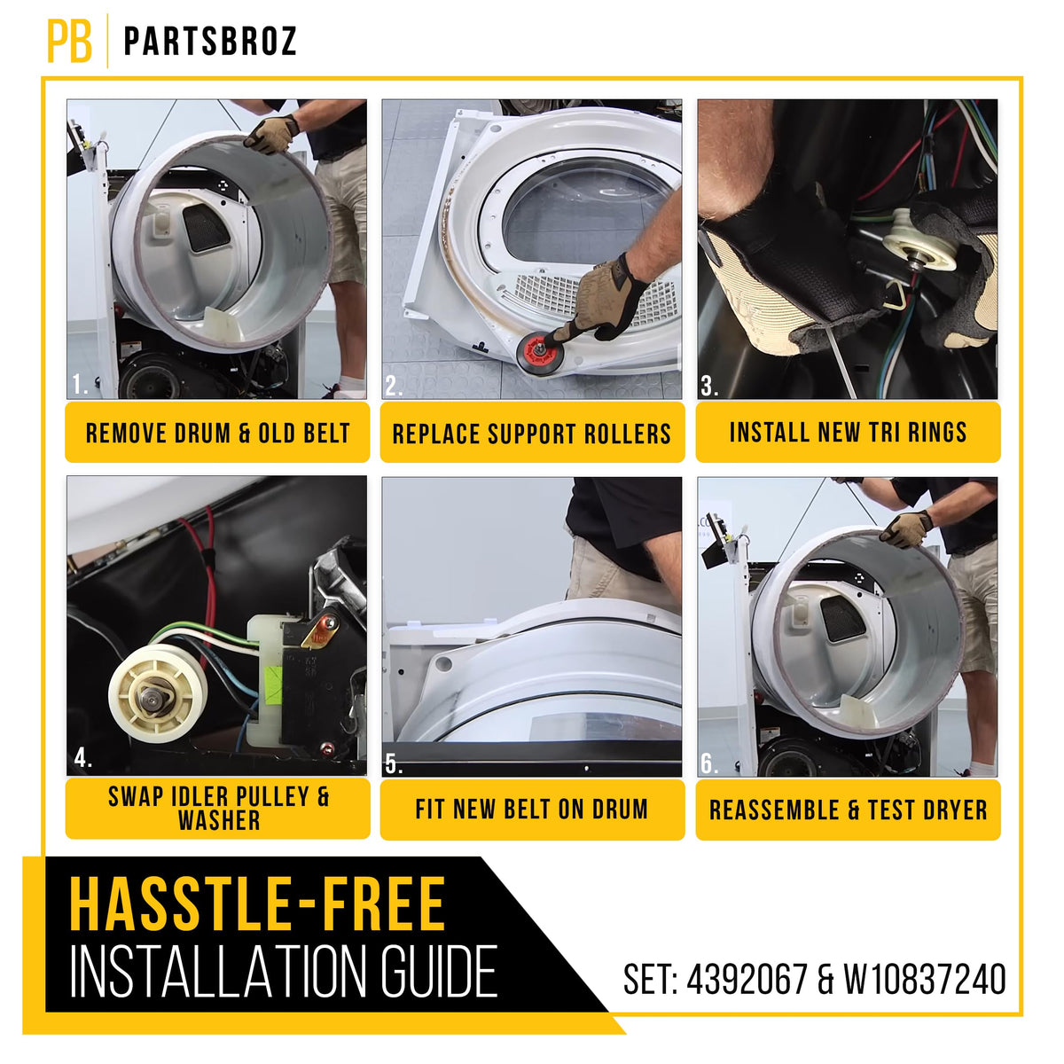 Dryer Repair Kit for Maytag YMED9000YR0