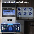 Commercial Ice Maker Machine 100LB/24H with 2 Water Inlet Modes