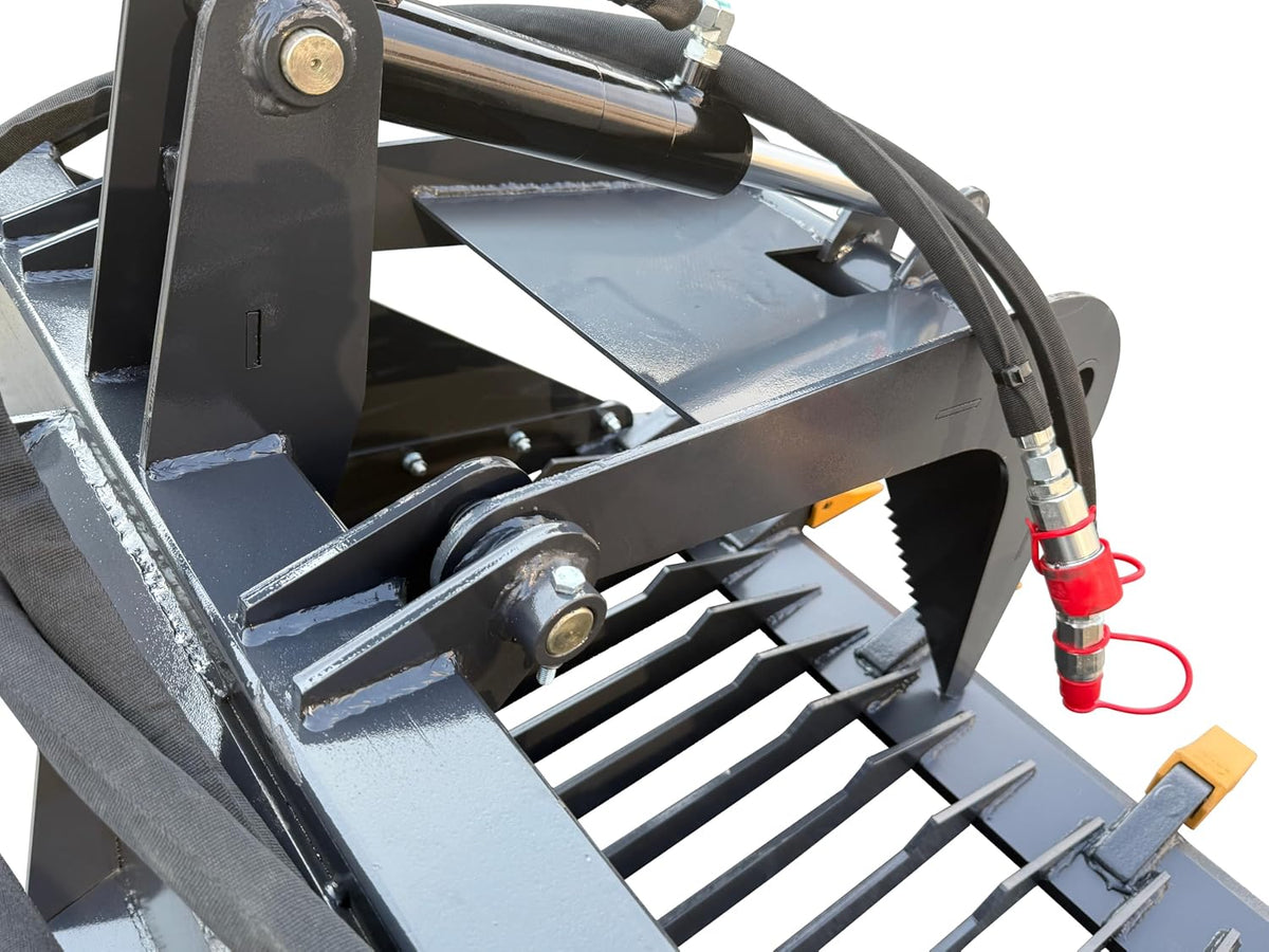 72" Rock Grapple Bucket Skid Steer Attachment, Rated at 4000 PSI Fits for Bobcat for CAT for Kubota for John Deere