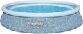 Fast Set 13' x 33" Round Inflatable Above Ground Swimming Pool Set, Outdoor Family Pool with Filter Pump, Rattan Print