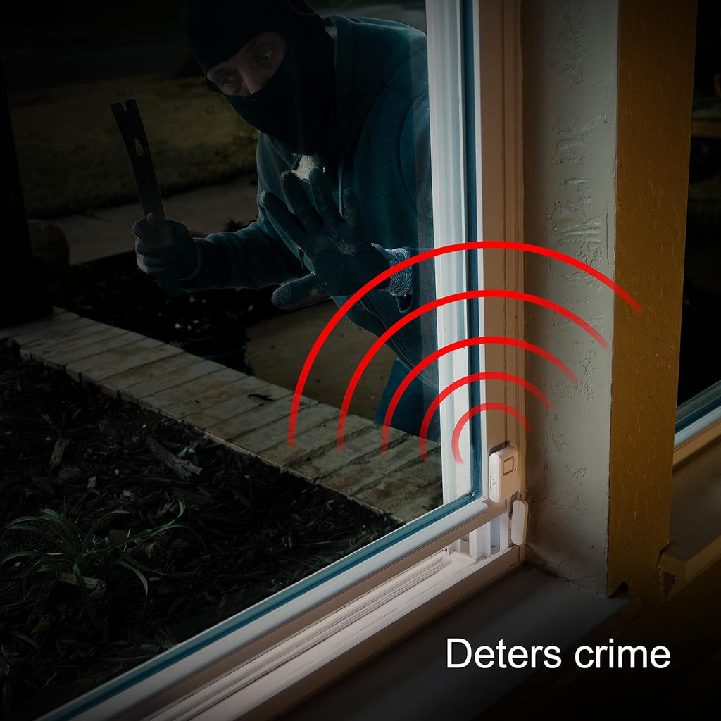 Personal Security Window and Door Alarm, 6 Pack, DIY Protection, Burglar Alert, Wireless Chime/Alarm, Easy