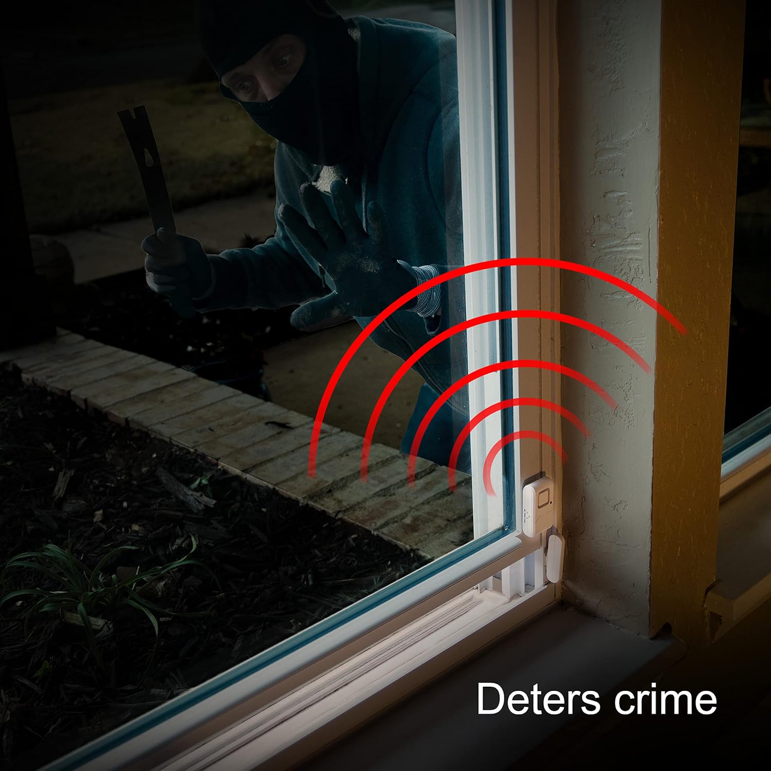 Personal Security Window and Door Alarm, 6 Pack, DIY Protection, Burglar Alert, Wireless Chime/Alarm, Easy