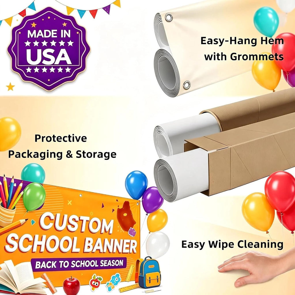 Custom Vinyl Banner with Hem & Grommets, Halloween Birthday Business Event Party Wedding Tent Banners Custom, Vinyl