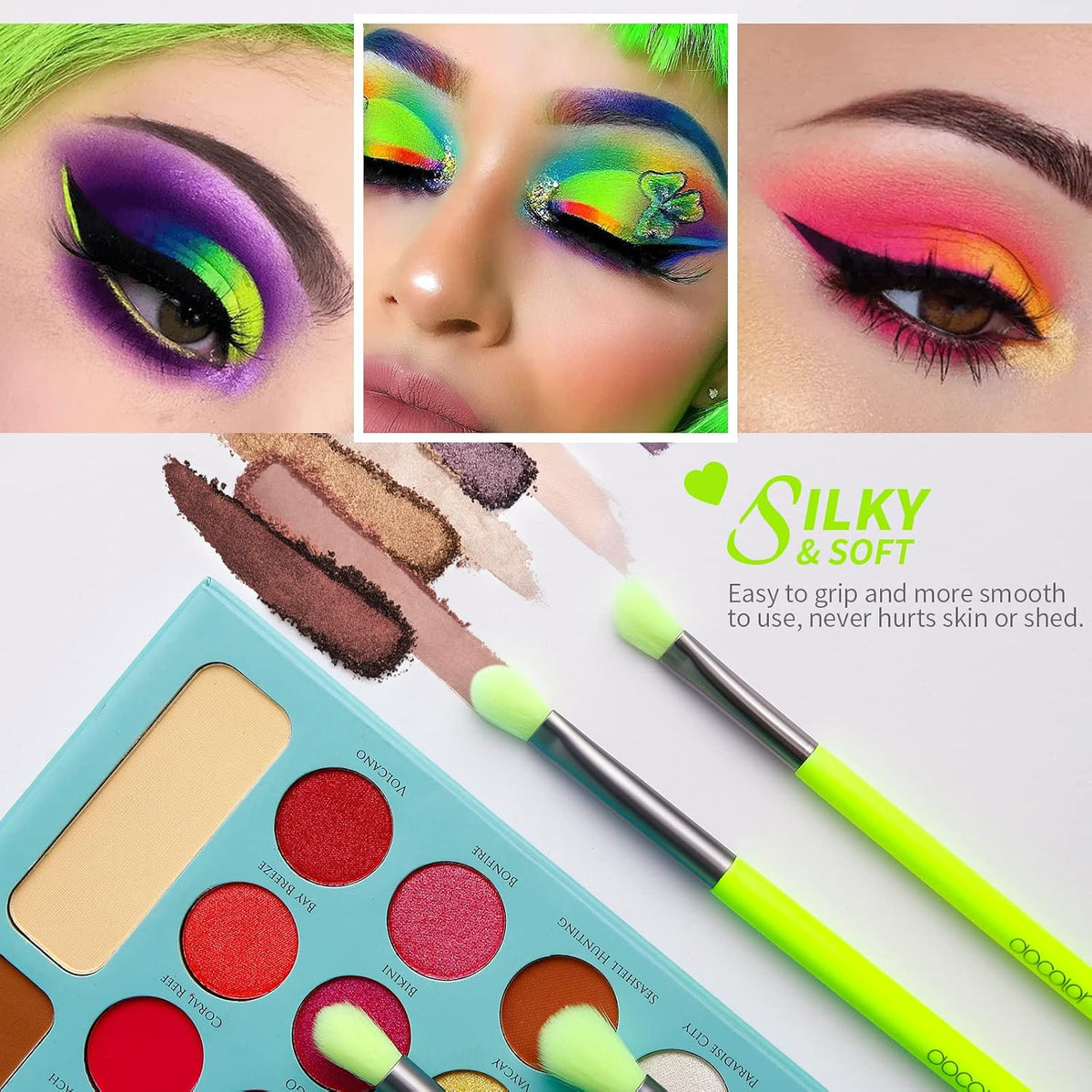 Eyeshadow Brush Set 15Pcs, For Eye Shading, Blending & Detail Work
