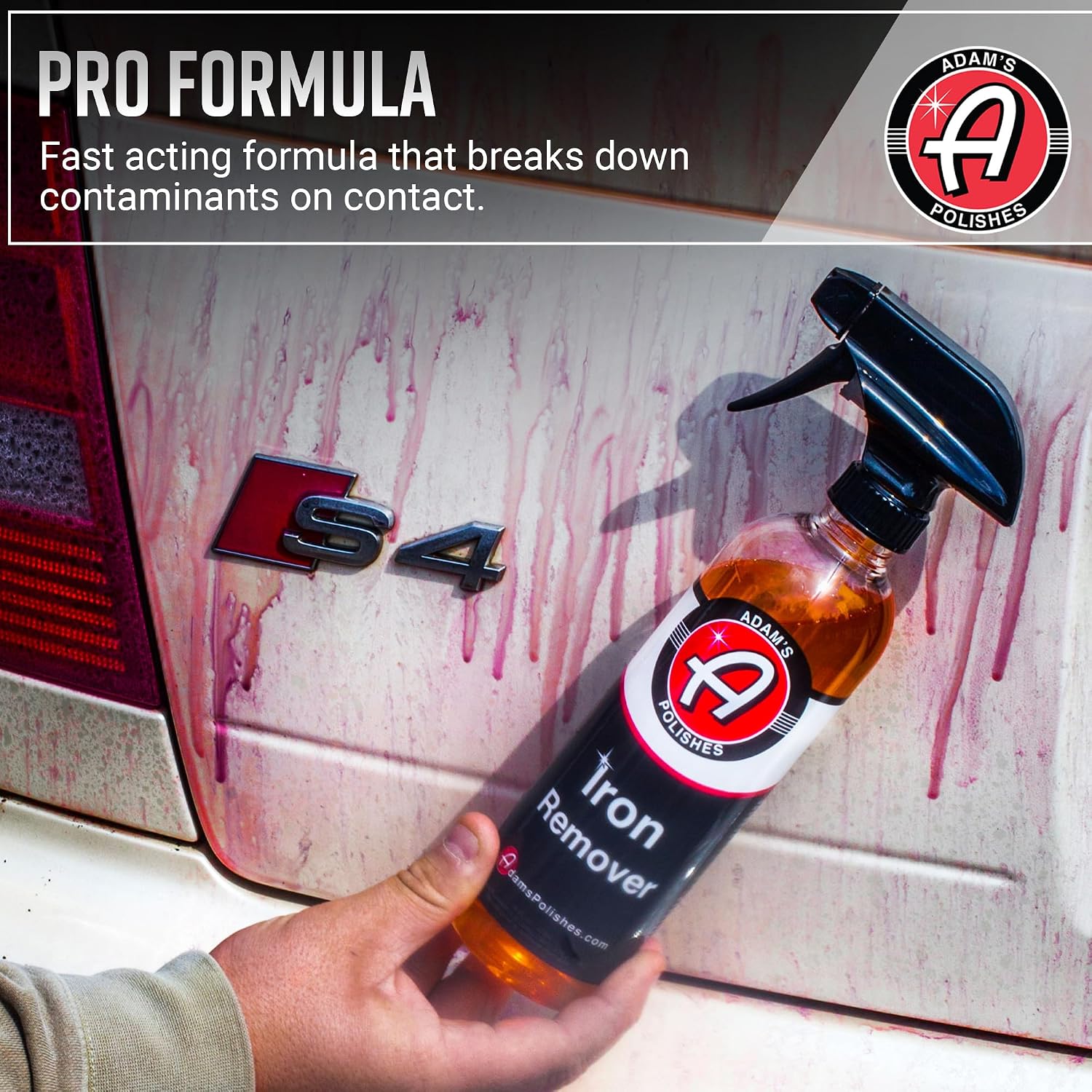 Adam's Iron Remover (16oz, 2 Pack) - Fallout & Iron Remover Spray for Car Detailing Removes Iron Particles in Auto