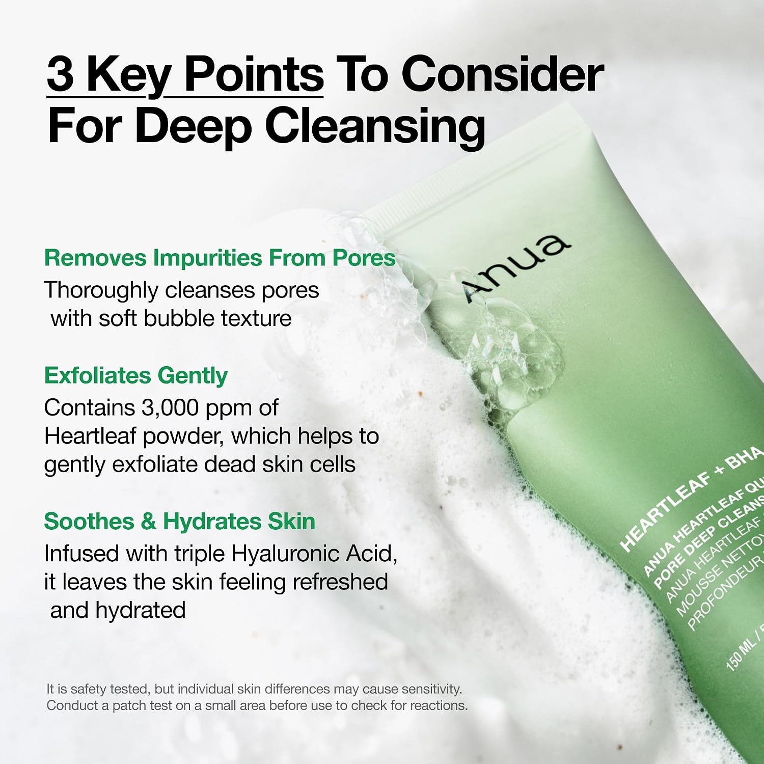 Heartleaf Quercetinol Pore Deep Cleansing Foam, Face wash for Pore Refining Cleanser, Hydrating Daily Facial Cleanser