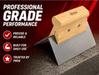 Outside Corner Tool Stainless Steel 1/4 Inch Blade with Durable Wood Handle | Clean Finishing on Drywall, Plaster