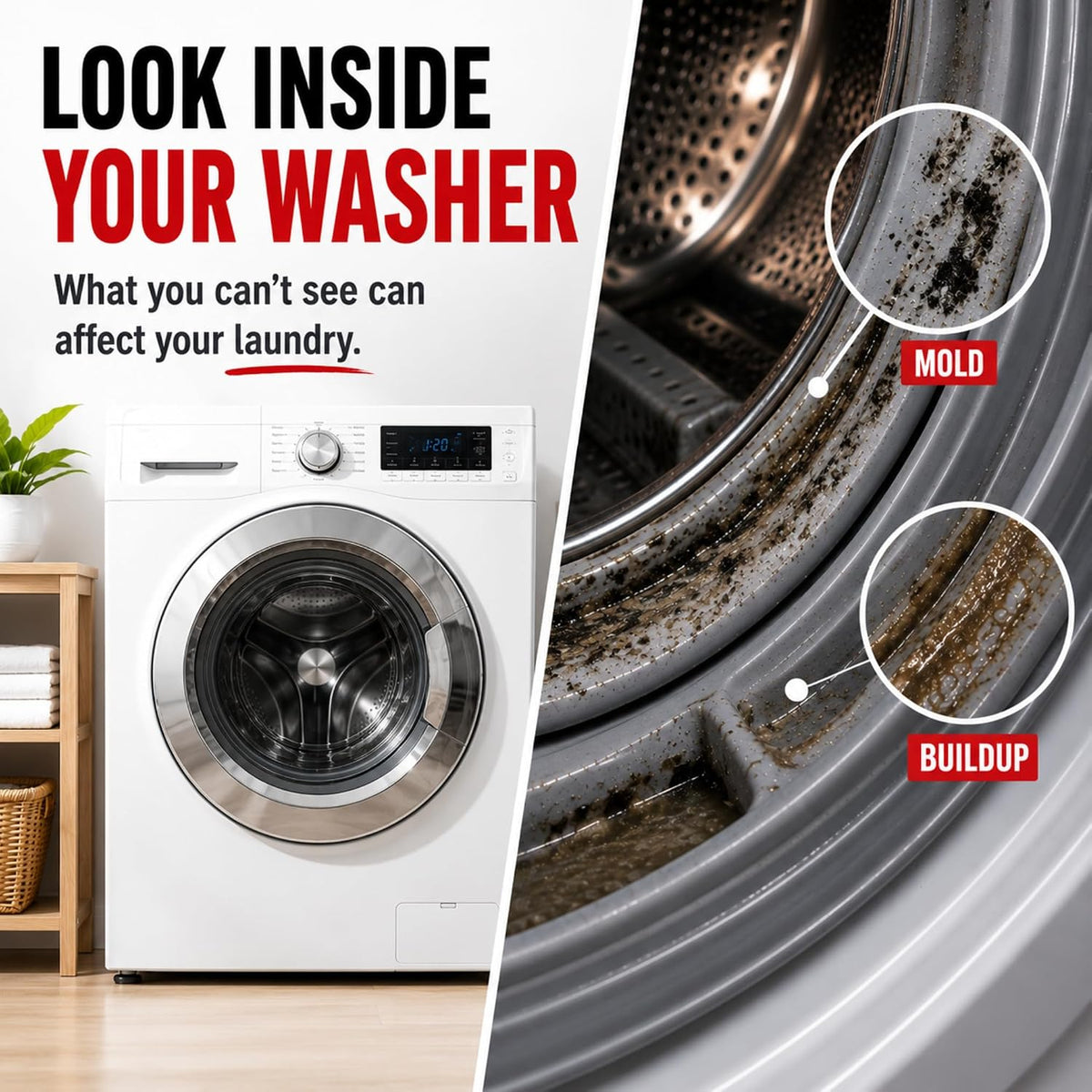 Washing Machine Cleaner Tablets - Penetrating Deep Clean Washer Cleaner Tablets For Front Loader And Top Load HE