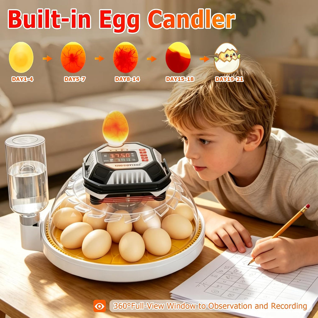 Egg Incubators for Hatching Eggs, Temperature&Humidity Control