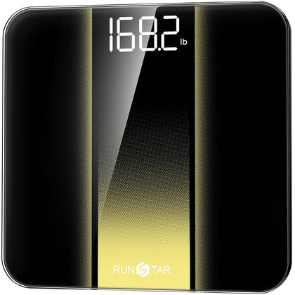 Digital Bathroom Scale for Body Weight with High Precision, Clear LED Backlight Display, Accurate Scale with Tempered