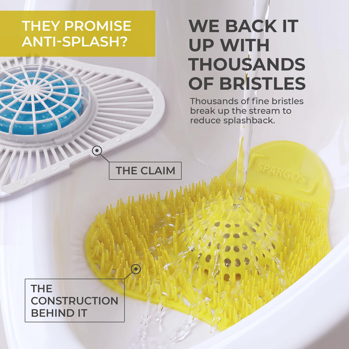 Urinal Screen Deodorizer, 24 Pack Blue Yellow Orange