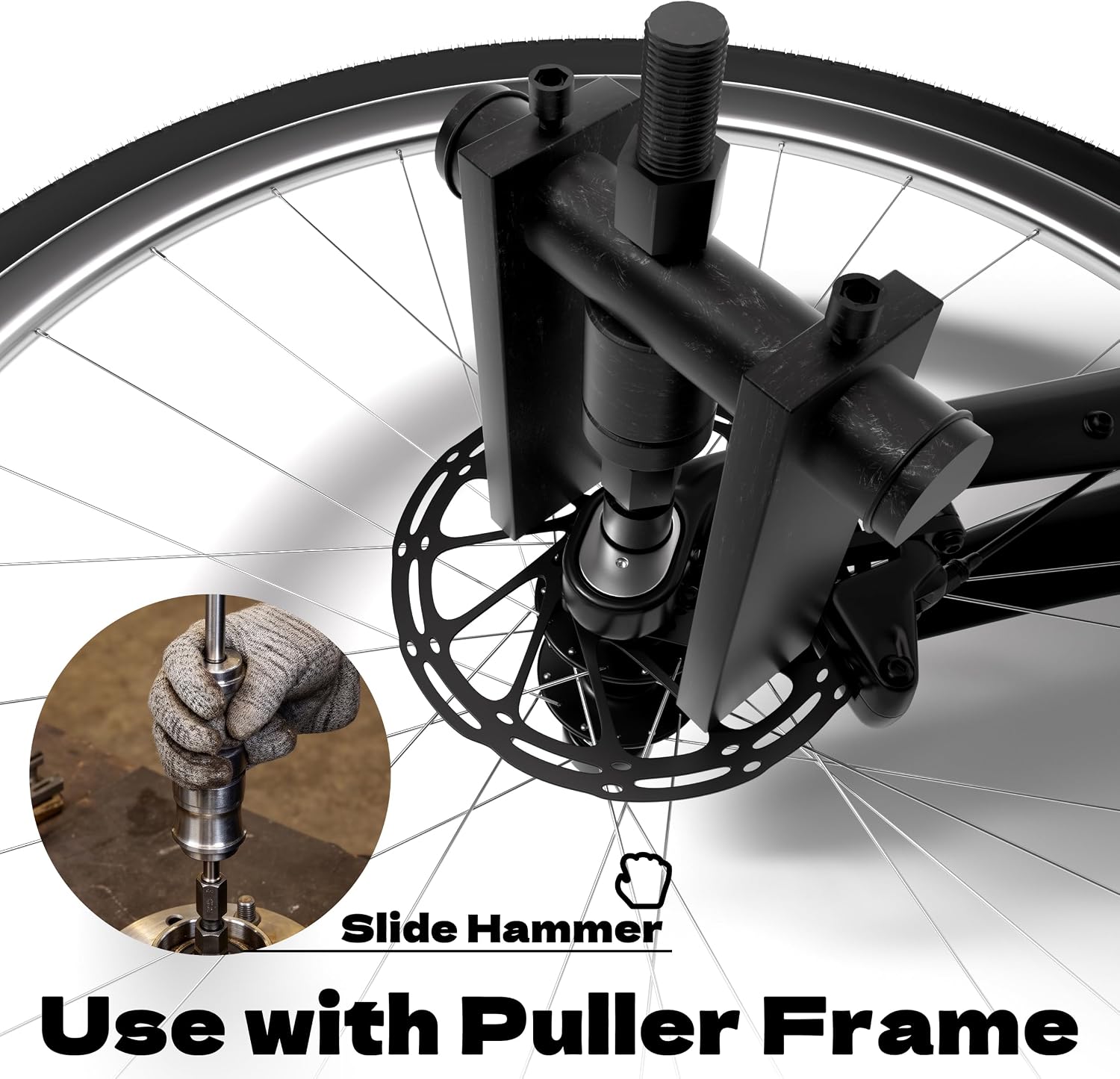 Blind Hole Bearing Puller Set 8-32mm with Slide Hammer - Motorcycle Bearing Removal Tool Kit with Expandable Collets