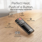 29" Ceramic Tower Space Heater with Remote Control - Black - 5586