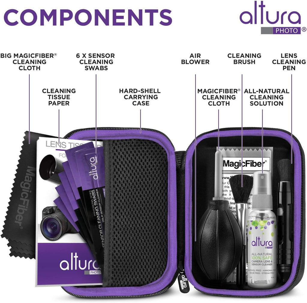 Camera Cleaning Kit, APS-C Sensor Cleaner for DSLR Mirrorless | Streak-Free Results, Includes All-Natural Cleaner