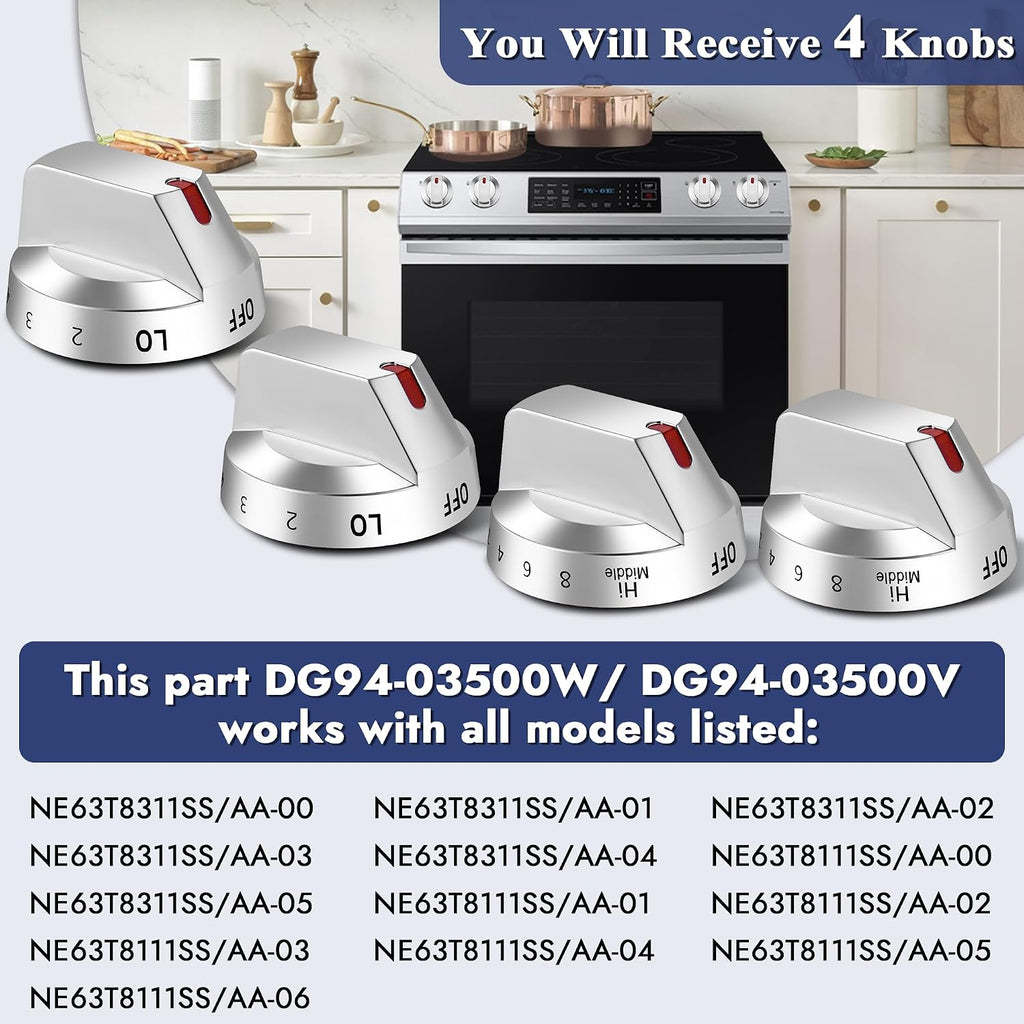 NE63T8111SS Fits for Samsung Stove Knob Replacement DG94-03500A | DG94-03500V DG94-03500W- Samsung Electric