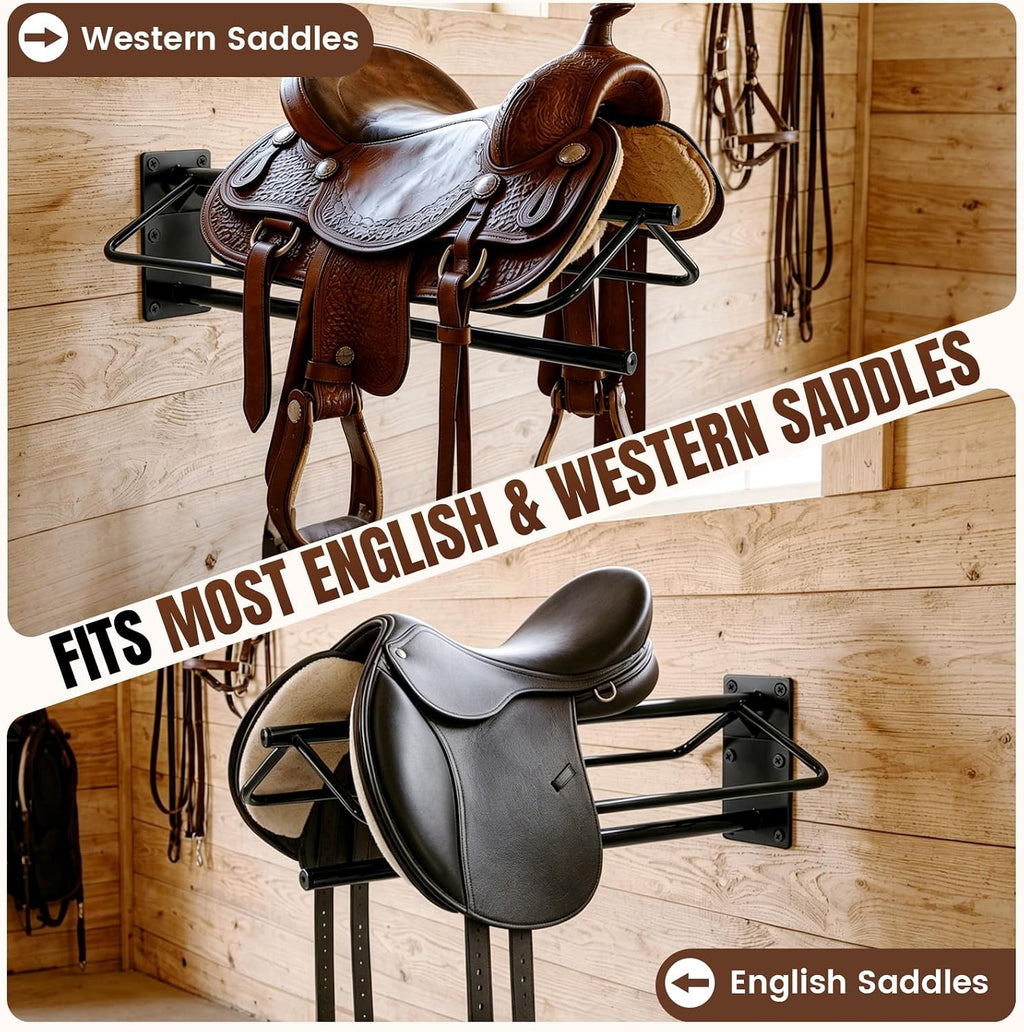 Saddle Rack Wall Mount for English&Western Saddles, 4PACK