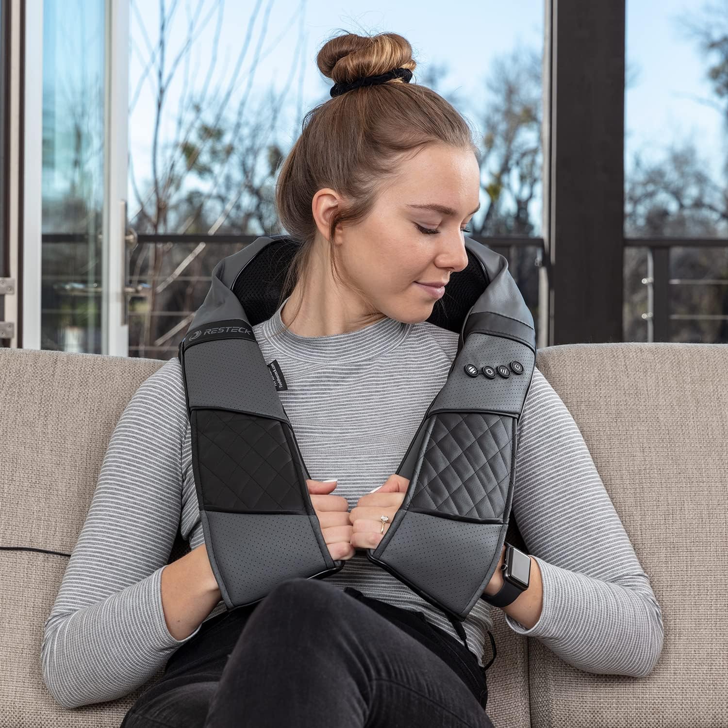 Massagers for Neck and Back with Heat - Deep Tissue 3D Kneading Pillow, Electric Shiatsu Shoulder Massage, Foot