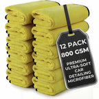 THEPROSTUFF 800 GSM Car Detailing Microfiber Towels, 12 Pack