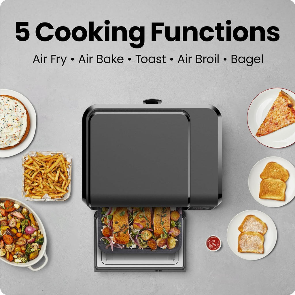 Air Fryer Toaster Oven Combo, Countertop Oven for Quick & Healthy Meals, Bake, Broil, Air Fry, Toast, and Bagel