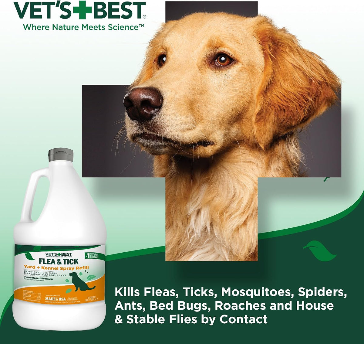 Flea & Tick Spray for Dogs, Plant-Based Spray, Pest Control, 8oz