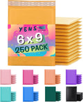 Kraft Bubble Mailers 6x10 250 Pack Usable Space 6x9 KF#0-250
