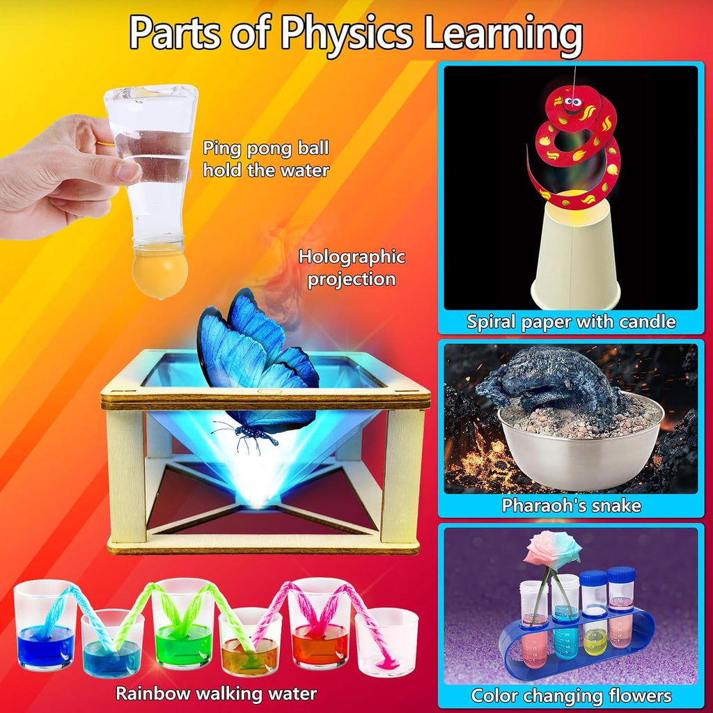 272 Experiments Science Kit for Kids, Chemistry Set | S.T.E.M Toys Boys Girls Birthday Gifts, Volcano, Crystal