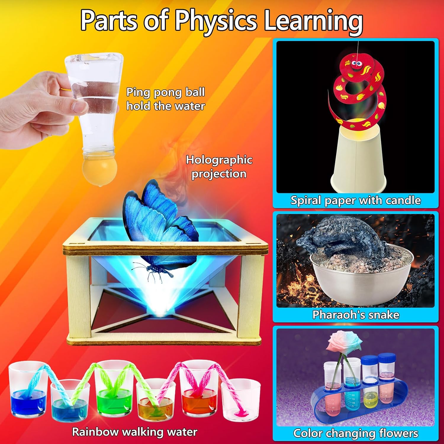 272 Experiments Science Kit for Kids, Chemistry Set | S.T.E.M Toys Boys Girls Birthday Gifts, Volcano, Crystal